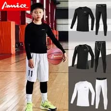 Crianças esportes collants conjunto futebol patinação basquete físico Fitness treinamento terno Bottoming roupas de seca