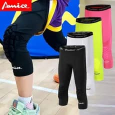 Crianças pequeno equipamento de futebol de basquete favo de mel joelheiras Anti-colisão treinamento esportes elástico Le