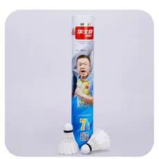 Huashi marca tamanho completo badminton composto fibra de cortiça bola cabeça série integrada pena de ganso pato pena tr