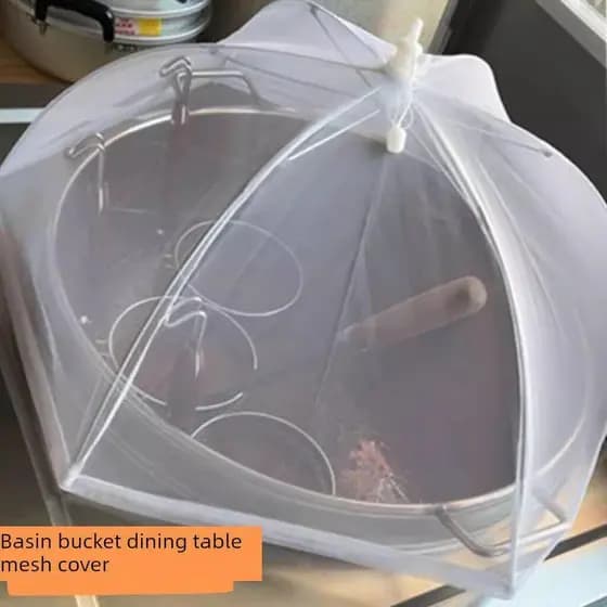 Panela de sopa comercial Balde refogado Tampa de malha respirável Tampa de malha de panela alta Cobertura de alimentos à