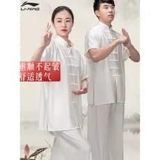 Li Ning tai chi roupas femininas 2023 novo estilo High-End tai chi prática roupas masculinas de manga curta roupas de tr