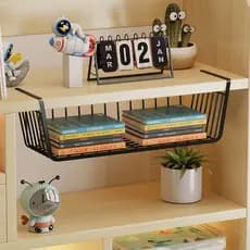 Sob a mesa de armazenamento pendurado cesta armário de mesa guarda-roupa em camadas ferramenta útil dormitório modificad