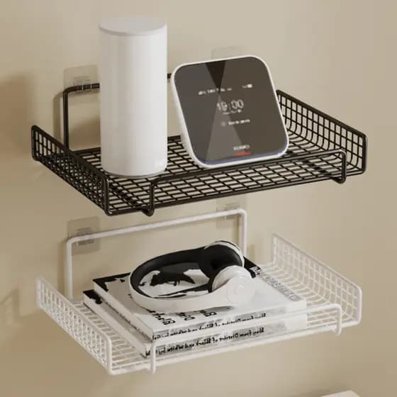 Rack de roteador sem perfuração, caixa de armazenamento wi-fi de parede, suporte de parede para TV, caixa superior