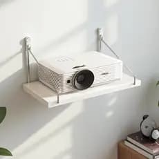 Prateleira de parede sem perfuração, divisória de parede para cabeceira, sala de estar, projetor de parede, prateleira d