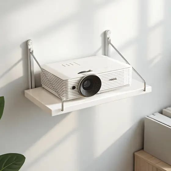 Prateleira de parede sem perfuração, divisória de parede para cabeceira, sala de estar, projetor de parede, prateleira d