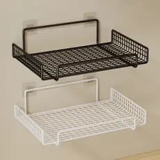 Rack de roteador sem perfuração, caixa de armazenamento wi-fi de parede, suporte de parede para TV, caixa superior