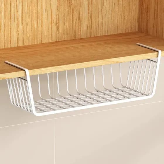 Sob a mesa de armazenamento pendurado cesta armário de mesa guarda-roupa em camadas ferramenta útil dormitório modificad