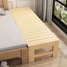 Cama de emenda ampliada cabeceira cama infantil de madeira maciça com corrimão lateral bebê único cama pequena berço eme