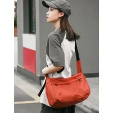 Bolsa de bolinho de pano de Nylon à prova d'água, bolsa mensageiro unissex, estilo esportivo simples, grande capacidade,