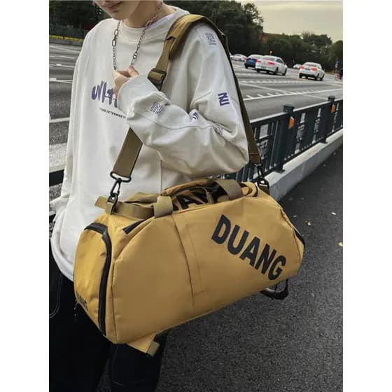 Bolsa de viagem feminina, bolsa de bagagem de mão de curta distância, treinamento esportivo, academia, separação seca e