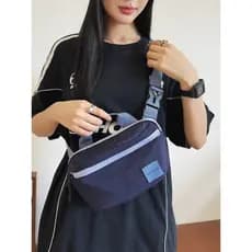 Bolsa mensageiro feminina leve Commuter pequena bolsa de ombro ferramentas japonesas bolsa de ombro simples cor sólida b