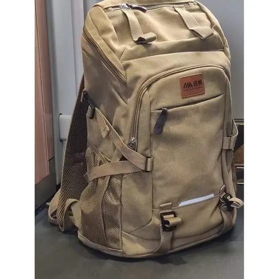 Novo estilo de lona mochila de viagem dos homens Super grande capacidade bagagem mochila montanhismo saco de pano mochil