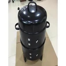 3 em 1 churrasqueira redonda churrasqueira carvão fumaça grill destacável empilhável churrasco batata doce grill domésti