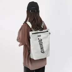 Mochila escolar masculina, estudante universitário, filme de couro à prova d'água, roupa de rua, mochila escolar secundá