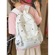 Mochila feminina estudante do ensino médio japonês ins bolinhas amor mochila de alto valor nicho Design sentido mochila