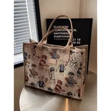 Pequeno urso saco de pano sacola feminina 2026 novo estilo de alto valor mamãe saco mãe bebê Outing bolsa de ombro leve