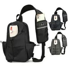 Bolsa mensageiro masculina de ombro, bolsa de peito à prova d'água de grande capacidade, garrafa de água, motocicleta, b