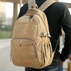 Mochila de lona de grande capacidade unissex lona tamanho grande bolsa escolar mochila de viagem mochila de bagagem bols