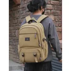 Grande mochila de lona resistente ao desgaste Denim resistente ao desgaste saco de escola viagem Multi-bolso bagagem moc