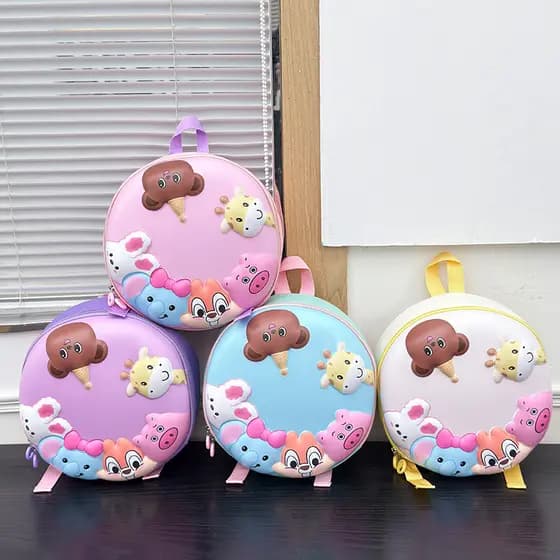Entrada do jardim de infância pequena bolsa escolar bonito meninos meninas dos desenhos animados biscoito em forma de mo