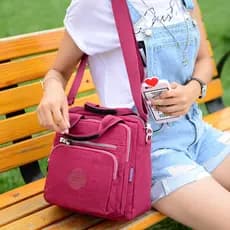 Novo estilo bolsa de ombro feminina multifuncional à prova dwaterproof água grande capacidade saco do mensageiro Casual