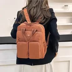 Mochila feminina de grande capacidade, mochila de viagem à prova d'água, novo estilo, bolsa escolar para estudantes, laz
