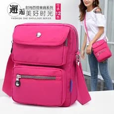 Bolsa feminina de ombro à prova d'água, novo estilo, pano de Nylon, bolsa pequena, grande capacidade, multicamadas, Casu