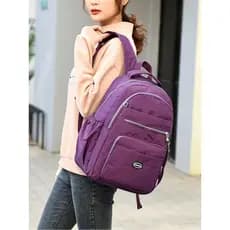 Mochila feminina de grande capacidade, à prova d'água, pano de Nylon, mochila de viagem, novo estilo, bolsa escolar de e