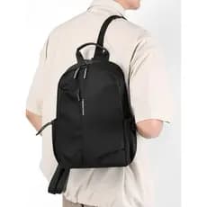 Casual pequena mochila masculina leve impermeável ao ar livre saco de peito multifuncional de um ombro duplo dupla utili