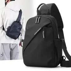 Bolsa de ombro masculina moda na moda grande capacidade saco de peito Outing All-Match saco Casual esportes saco do mens