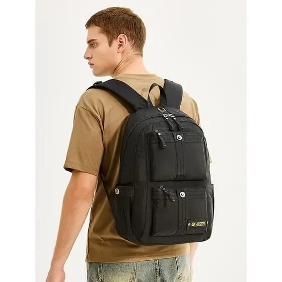 Mochila masculina lazer ao ar livre mochila de viagem de grande capacidade pano de náilon à prova dwaterproof água compu