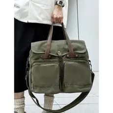 Casual negócios portátil maleta masculina lona estudante mochila de grande capacidade Commuter saco de um ombro Cross-co