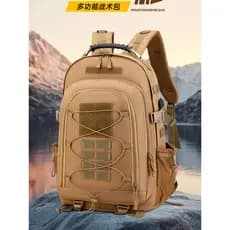 Nova mochila tática camuflada de grande capacidade masculina, à prova d'água, resistente ao desgaste, adequada para viag