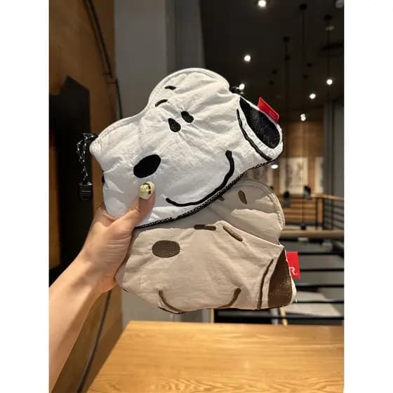 Crianças dos desenhos animados Snoopy saco do mensageiro bordado forma de cão bolsa de ombro meninos meninas leve All-Ma
