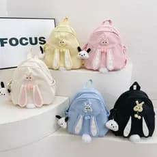 Bonito dos desenhos animados coelho mochila jardim de infância menina Outing pequena mochila bebê Mini luz Casual mochil