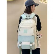 Mochila combinando com cores 2024 novo estilo feminino estudante universitário leve mochila forte viagem mochila de comp