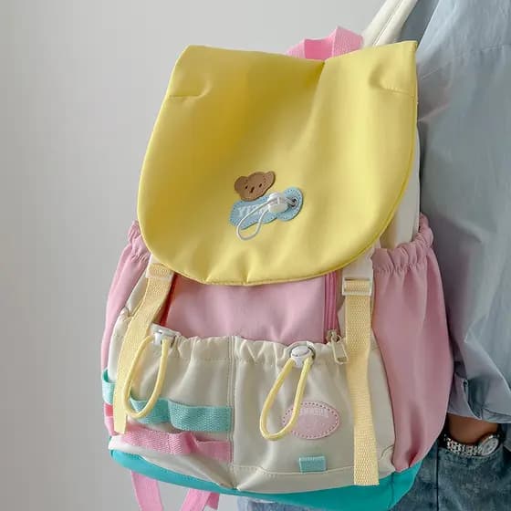 Dopamina mochila grande capacidade 2025 novo estilo ins nicho mochila júnior meninas do ensino médio mochila de viagem l