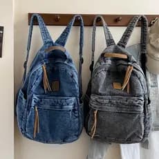 2025 novo estilo mochila Design feminino sentir All-Match mochila de alto valor estudante mochila Denim mochila de viage