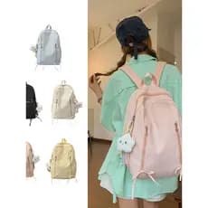 Piscando versão coreana simples mochila feminina estudante mochila grande capacidade leve mochila de viagem multicolorid