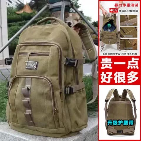 Nova mochila masculina Retro na moda lona mochila masculina grande capacidade ao ar livre lazer mochila de viagem