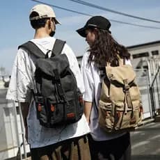 Durável Retro mochila masculina moda tendência única mochila de lona estudante mochila viagem grande capacidade