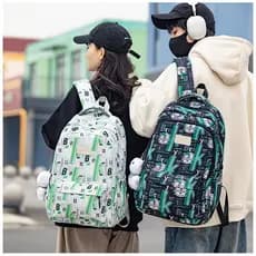 Mochila escolar para estudantes do ensino médio, mochila americana de Graffiti para homens e mulheres, estudantes do ens