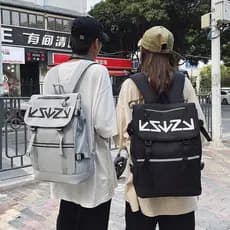 Estilo americano mochila masculino feminino grande capacidade lazer viagem computador saco aba mochila estudante univers