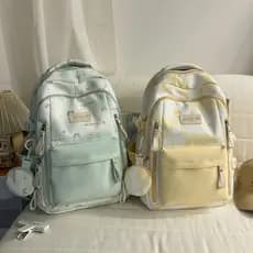 Novo estilo mochila feminina estudantes do ensino fundamental terceiro a sexta série reduzir carga Ridge proteção mochil