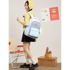 High-End contraste cor mochila Original novo estilo na moda feminino estudante universitário mochila de grande capacidad