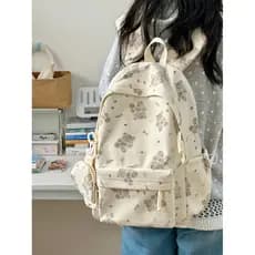 Coreano bonito macio bonito dos desenhos animados urso mochila fresco doce estudante festa All-Match leve mochila de via
