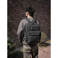 Mochila masculina Retro Casual mochila masculina na moda lona grande capacidade saco de computador de viagem estudante u