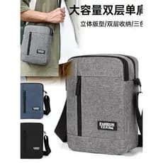 Bolsa de ombro masculina bolsa mensageiro multifuncional bolsa de ombro bolsa pequena bolsa de ombro carteira Casual bol