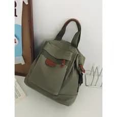 Cor sólida mochila feminina 2025 novo estilo moda mochila feminina versão coreana mochila do ensino médio bolsa feminina