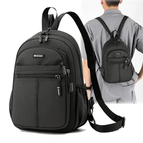 Pequena pequena mochila masculina esportes viagem grande capacidade saco de peito Mini leve lazer ao ar livre preto pequ